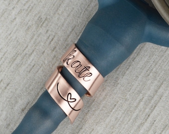 Custom Stethoskop ID Tag: Hand gestempelt Herz Name Charm