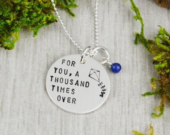 For You, A Thousand Times Over Necklace in Sterling Silver - Lapis Lazuli - Friendship Gift
