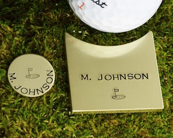 Personalized Golf Ball Marker Set: Handcrafted Aluminum, Brass, or Copper