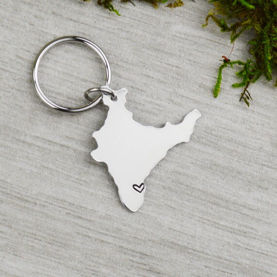 India Keychain - Best Friend Gift - Couples Gift - Long Distance Love Il_570xn