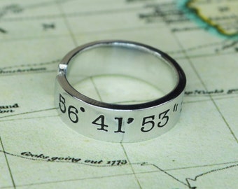 Breitengrad-Längengrad Koordinaten Ring