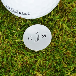 Personalized Golf Ball Marker: Handcrafted Monogram Golf Gift