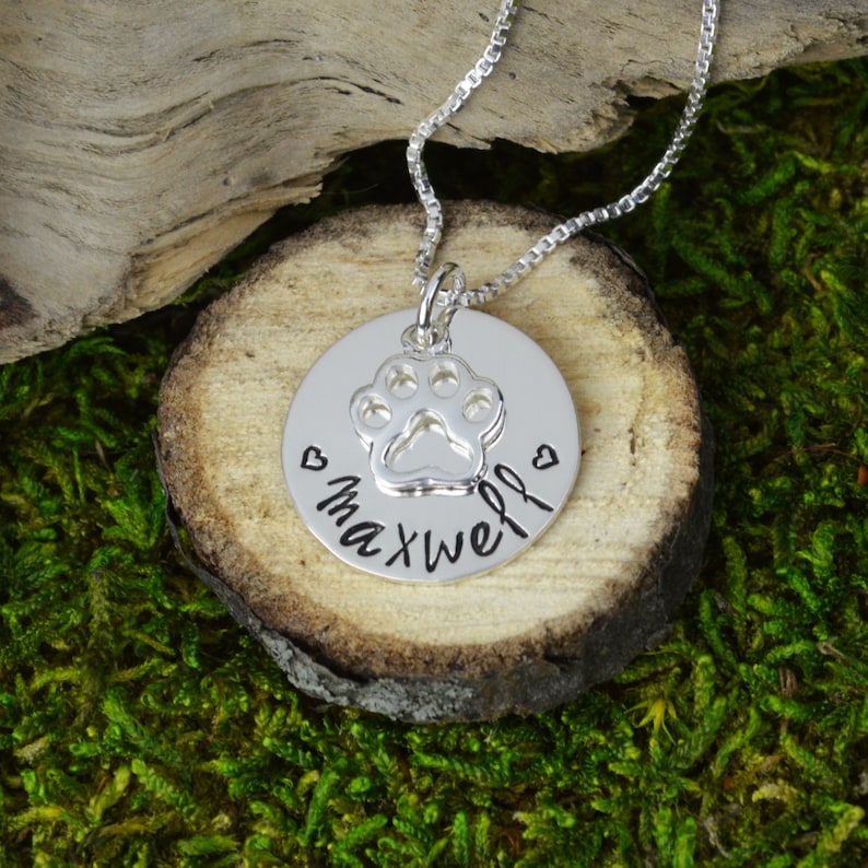 Custom Sterling Silver Dog Necklace Pet Jewelry Etsy