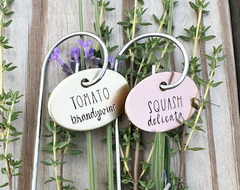 Hand Stamped Plant Label: Custom Herb & Veggie Garden Marker