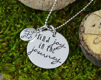 Finde Freude in der Reise Halskette in Sterling Silber - Reise Schmuck - Wanderlust