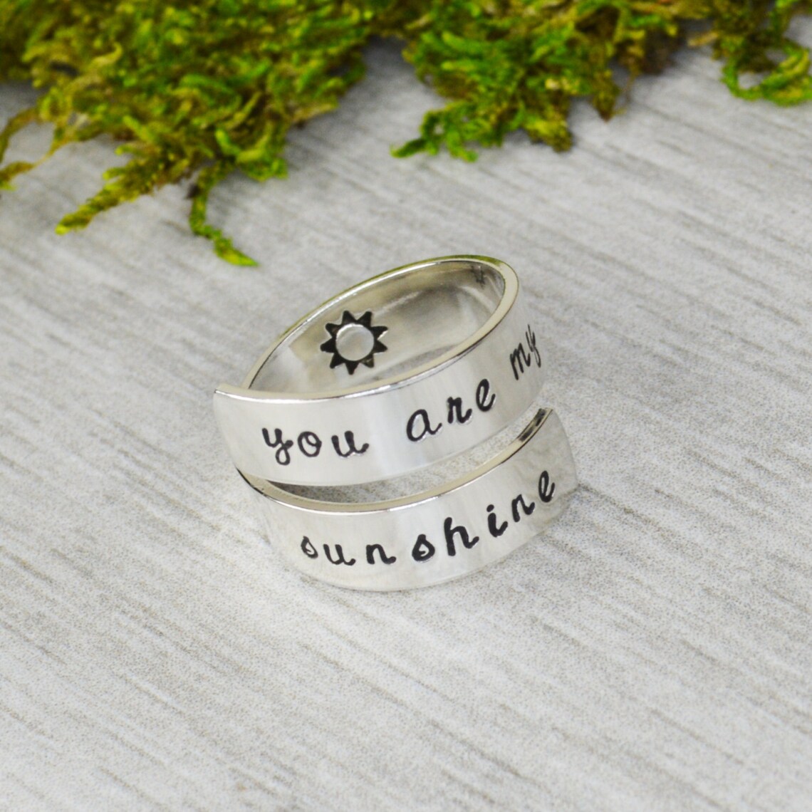 You Are My Sunshine Wrap Ring Etsy
