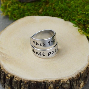 This Too Shall Pass Wrap Ring