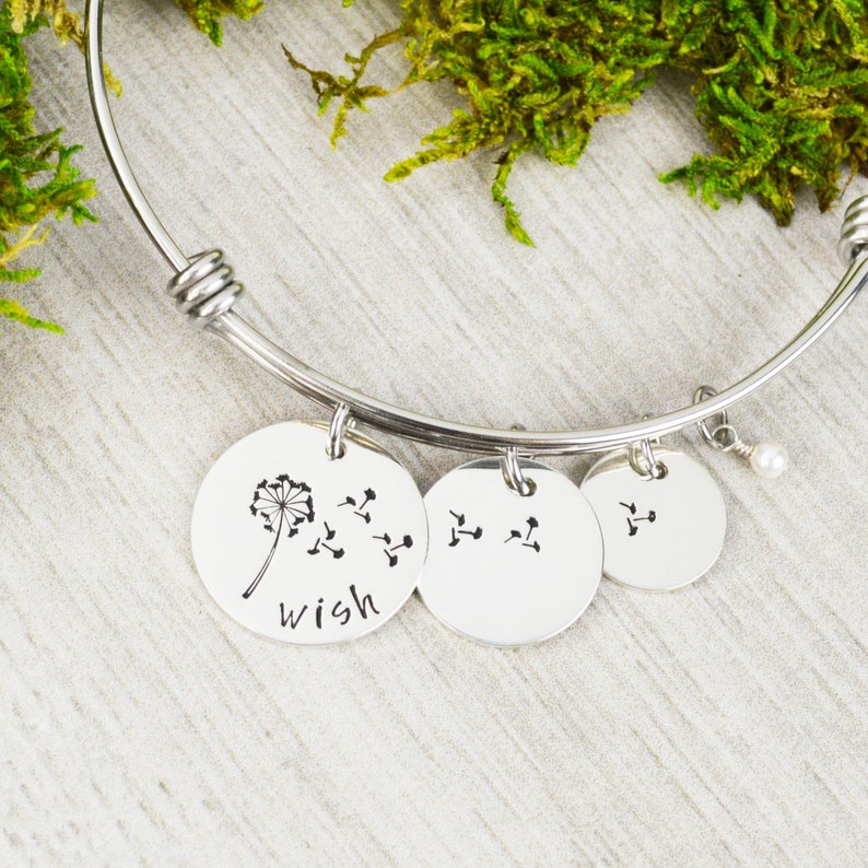 Wish Bracelet Adjustable Bangle Bracelet Stacking Bangle image 1