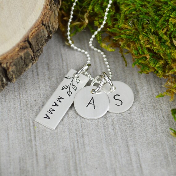 Custom Family Necklace • Personalized Stamped Jewelry • New Mom or Anniversary Gift • Simple Minimal Layering Necklace Il_570xn