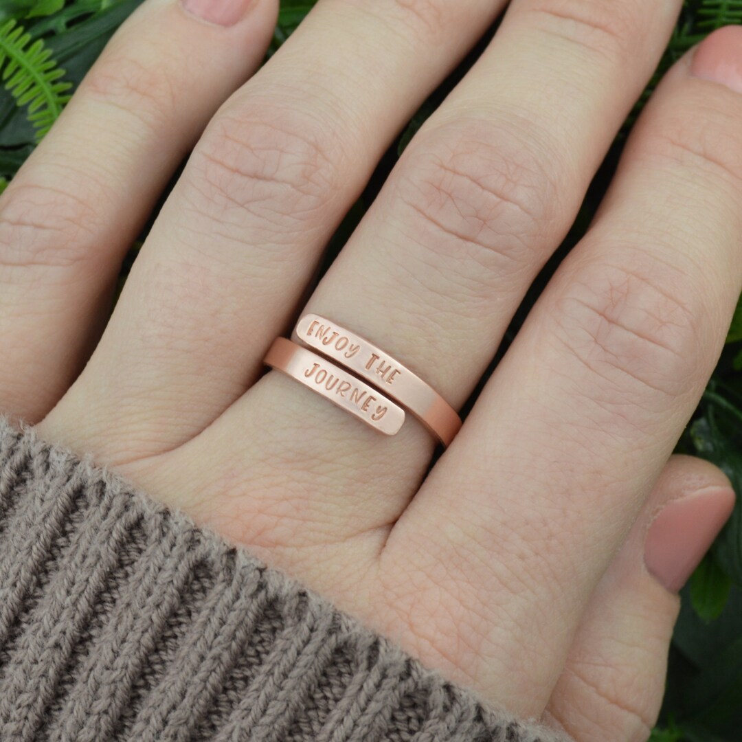 Personalized Stacking Ring: Custom Hand Stamped Sterling Silver - Etsy
