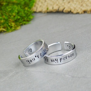 You&#39;re My Person Ring Set