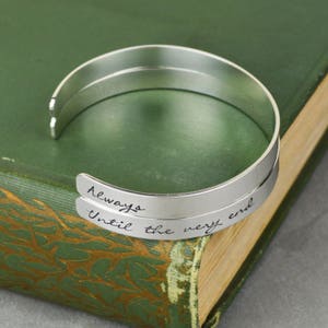 Always Until The Very End Aluminum Brass or Copper Bangle Set