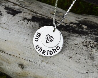 Mo Chridhe Necklace in Sterling Silver - Scottish Necklace