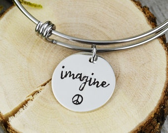 Imagine Adjustable Bangle Bracelet - Stacking Bangle