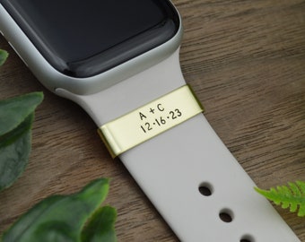 Custom Smart Watch Band Charm, Personalized Aluminum, Brass, or Copper