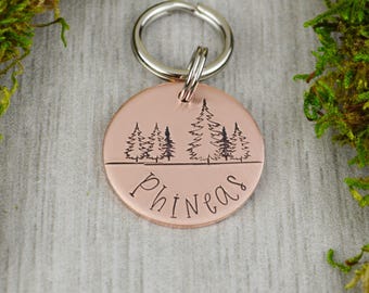 Etiqueta de identificación para mascotas con sello de Forest Glade: Etiqueta personalizada para collar de perro