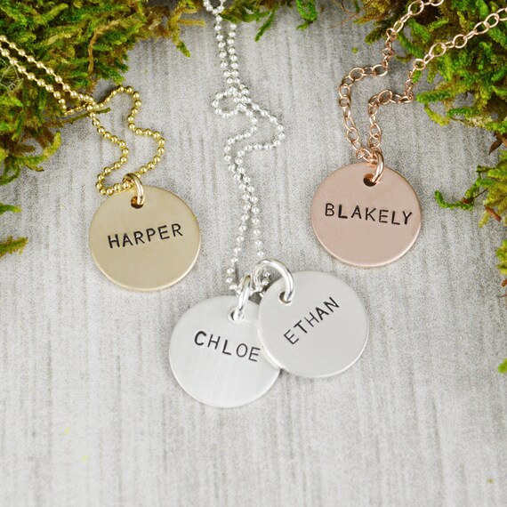 Tiny Name Necklace • Custom New Mom or Grandma Gift • Minimal Layering Necklace • Sterling Silver Rose Gold and Gold • Baby Shower Gift Il_570xn