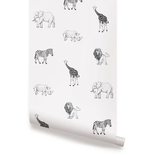 Animals Peel & Stick  Wallpaper Repositionable