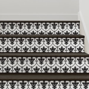 Damaszek | Kolor niestandardowy | Naklejka winylowa na stopnie schodowe