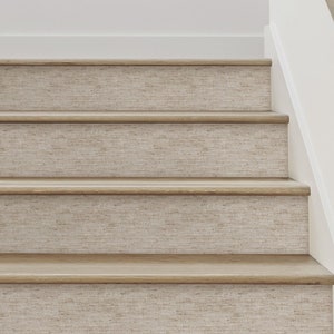 Canvas Look, Beige,   Repositionable Stair Riser Strip