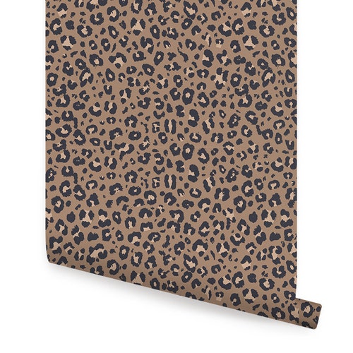Animal Print Leopard Wallpaper Pink Self Adhesive Fabric Etsy