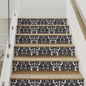 Damask Classic, Custom Color,   Repositionable Stair Riser Strip