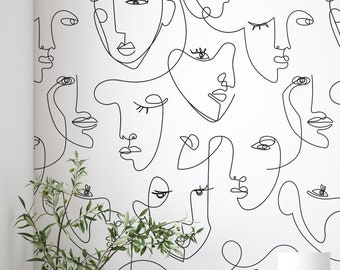 Faces Wallpaper Etsy