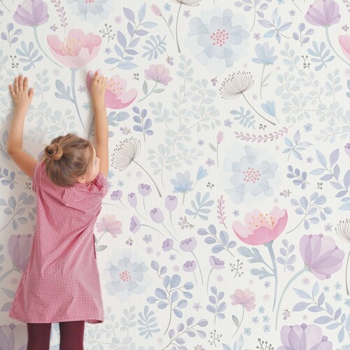 Polka Dot Pink Peel & Stick Fabric Wallpaper Repositionable Etsy