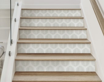 Fern Pattern, Sage,   Repositionable Stair Riser Strip