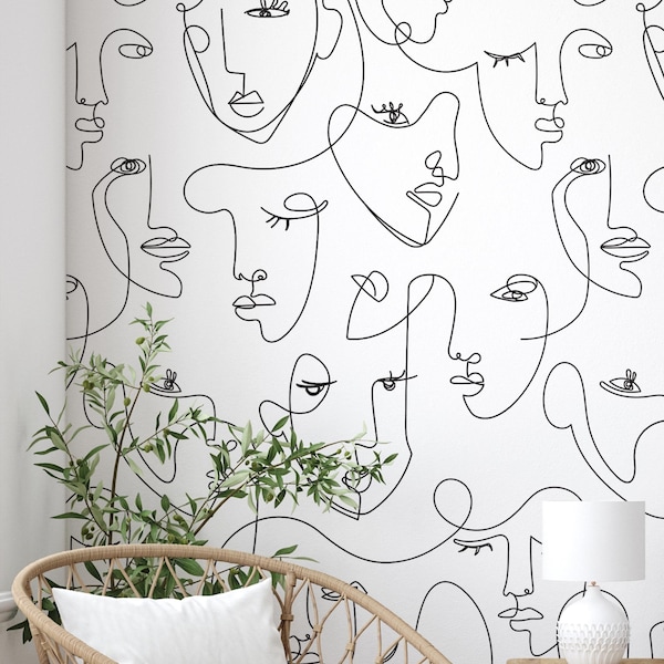 Abstract Line Wallpaper Etsy