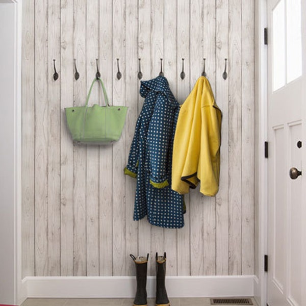 White Wood   Wallpaper Repositionable