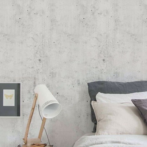 Cement Look Wallpaper Textured Beira Faux Paper Peel & Stick Etsy