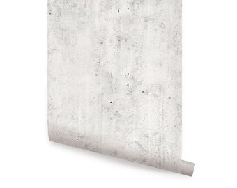 Cement Concrete Light Grey Peel & Stick  Wallpaper Repositionable