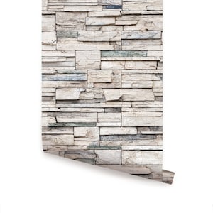 Faux Stone Peel & Stick  Wallpaper Repositionable