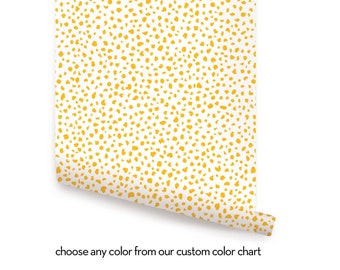 Speckle Custom Peel & Stick  Wallpaper Repositionable, Spots Wallpaper, Pattern Dots, Cheetah Print Wallpaper