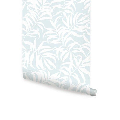 Damask Leaves Wallpaper Royal Blue Peel & Stick Wallpaper Etsy