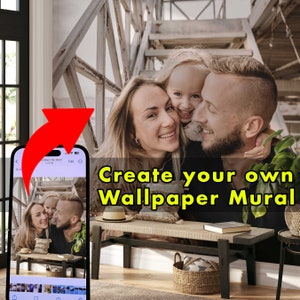 Custom Wallpaper, Custom Wall Mural, Your Family Wallpaper, Your Family Wall Mural, Custom photo peel and stick wallpaper