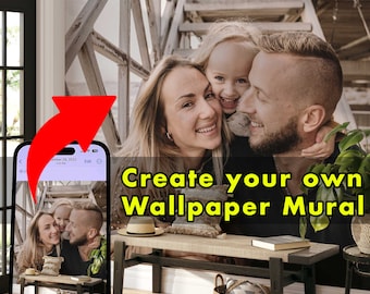 Custom Photo Peel and Stick or Unpasted Wallpaper Mural: Family Photo