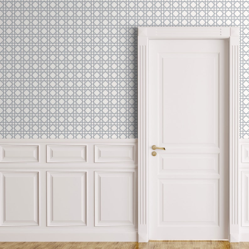 Geometric Grey Peel & Stick Fabric Wallpaper Repositionable Etsy