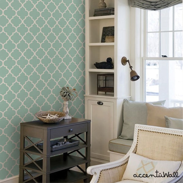 Moroccan Mint Peel & Stick  Wallpaper Repositionable