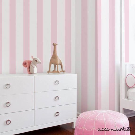 Vertical Pink Peel & Stick Fabric Wallpaper Repositionable Etsy