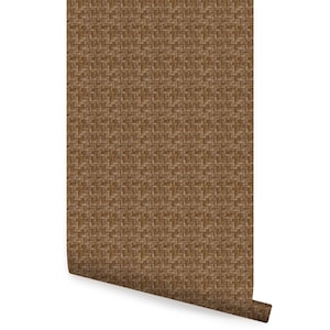 Wicker Weave, Brown,    Wallpaper