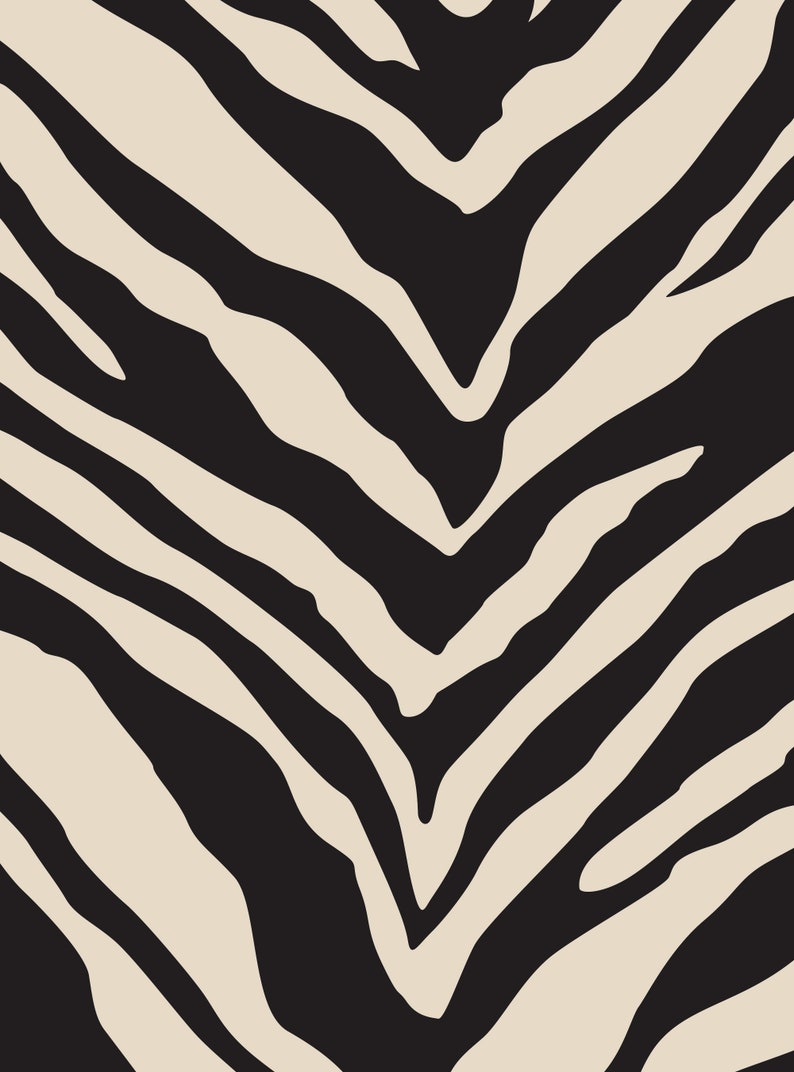 Zebra Print Wallpaper Black Self Adhesive Fabric Etsy