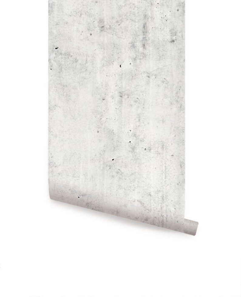 Cement Concrete Light Grey Peel & Stick Fabric Wallpaper - Etsy