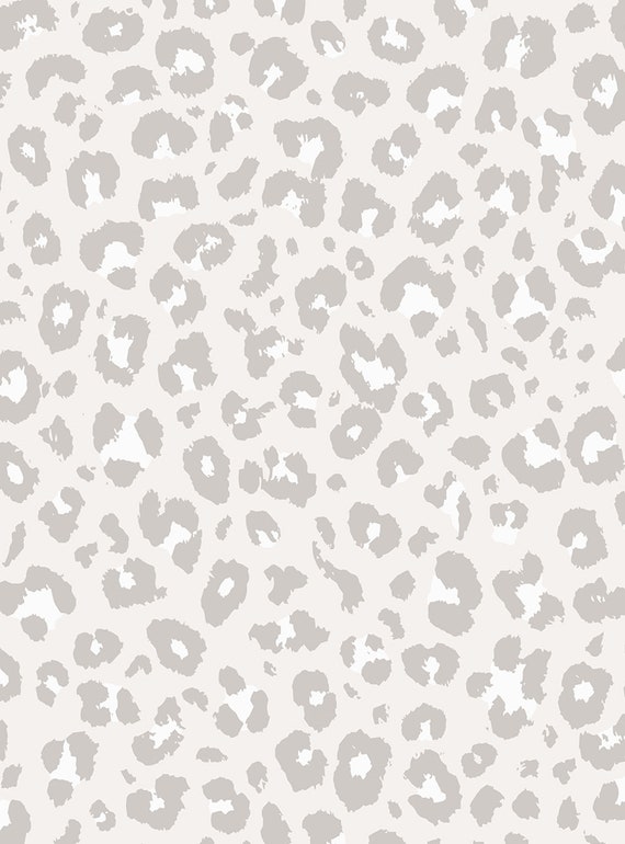 Large Light Gray on Dark Gray tone on tone Leopard Print wallpaper