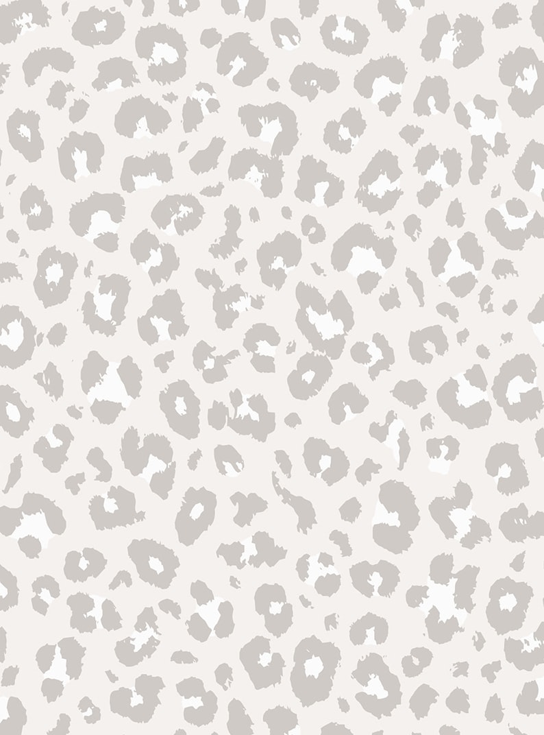 Animal Print Leopard Wallpaper Light Grey Self Adhesive | Etsy