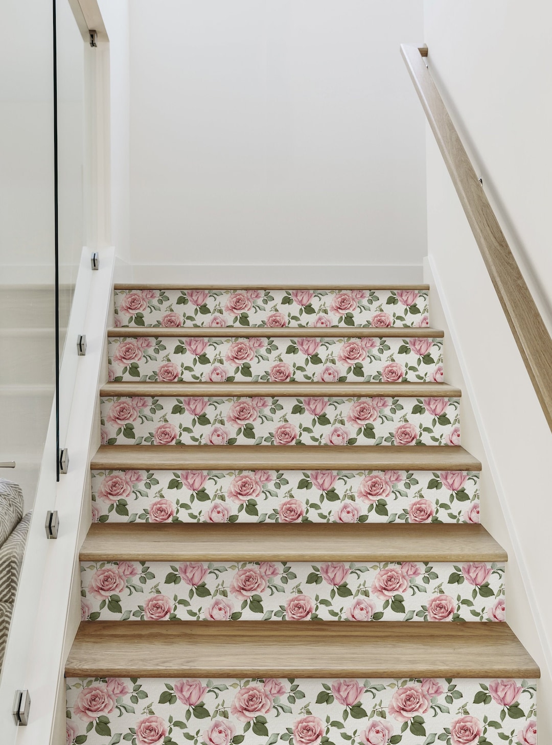 Rose, Beige, Vinyl Peel and Stick Stair Riser Strip Sticker - Etsy