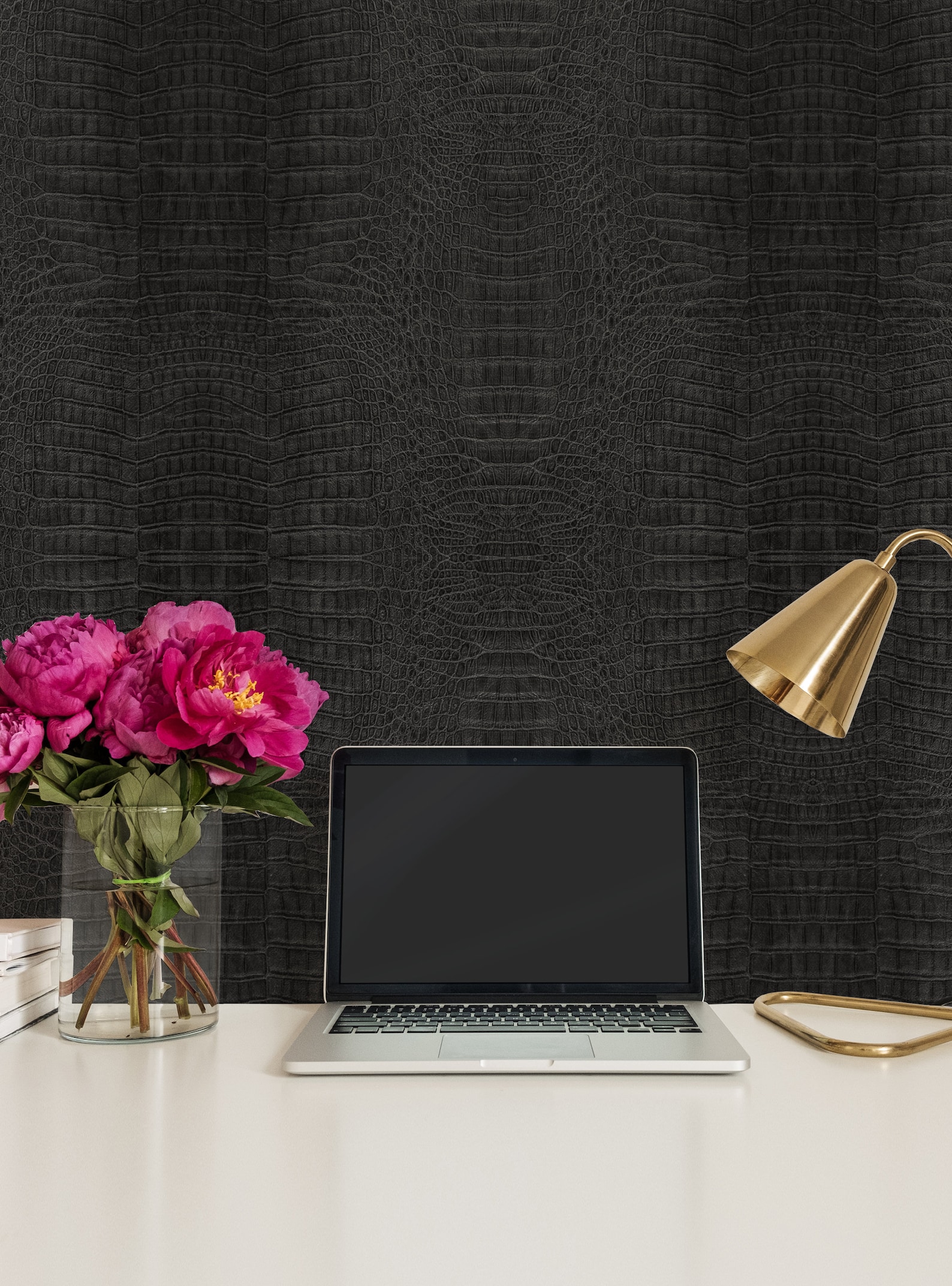 Crocodile Wallpaper Black Repositionable Wallpaper Etsy