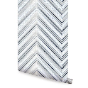 Chevron Lines Blue   Wallpaper