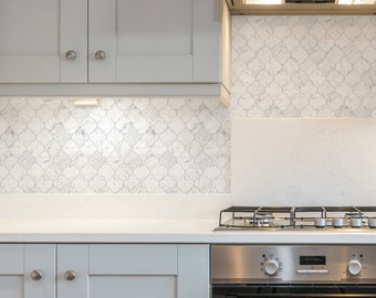 Moroccan Marble, Grey,   Peel and Stick Backsplash Wallpaper